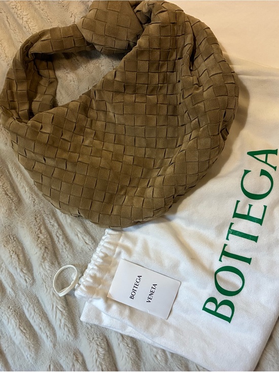 Bottega Veneta Accessories - Bottega Veneta “teen Jodie” Tan Intrecciato Woven Shoulder Hobo
